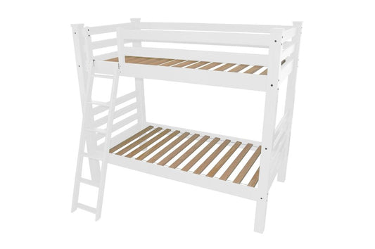 White Queen Solid Wood Bunk Bed