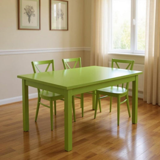 48" Chartreuse Solid Wood Dining Table