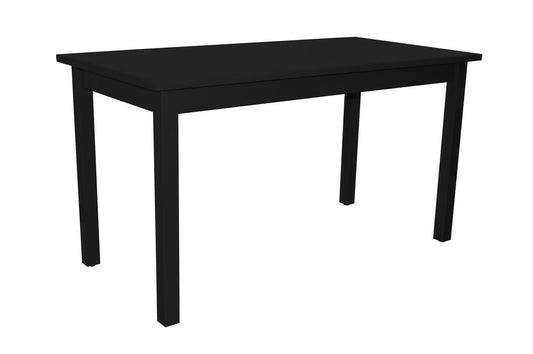 60" Black Solid Wood Dining Table