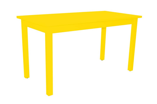 60" Yellow Solid Wood Dining Table