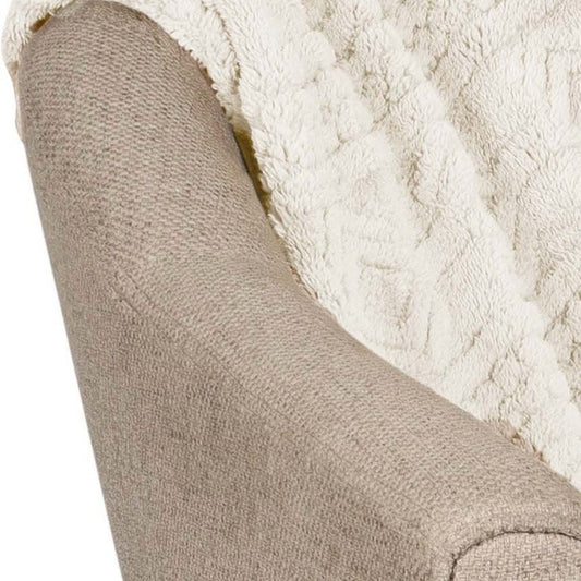 King Ivory Fleece Knitted Plush Blanket