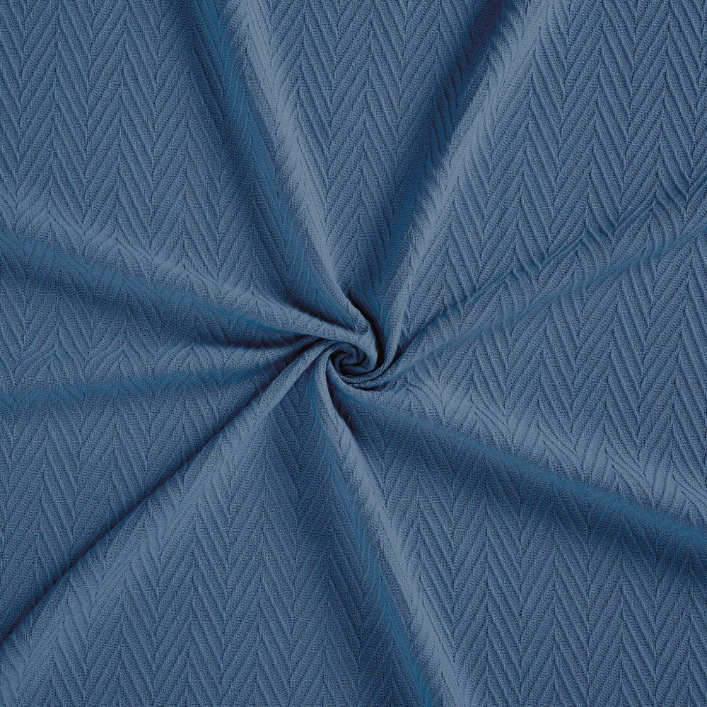 King Denim Blue Cotton Waffle Weave Blanket