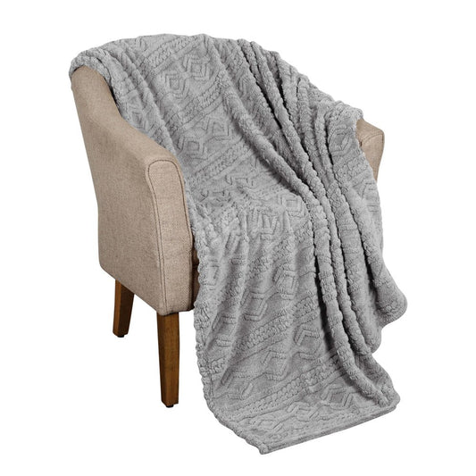 Queen Platinum Fleece Knitted Plush Blanket