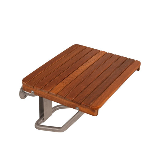 14" X 22" Brown Teak Rectangular Shower Bench