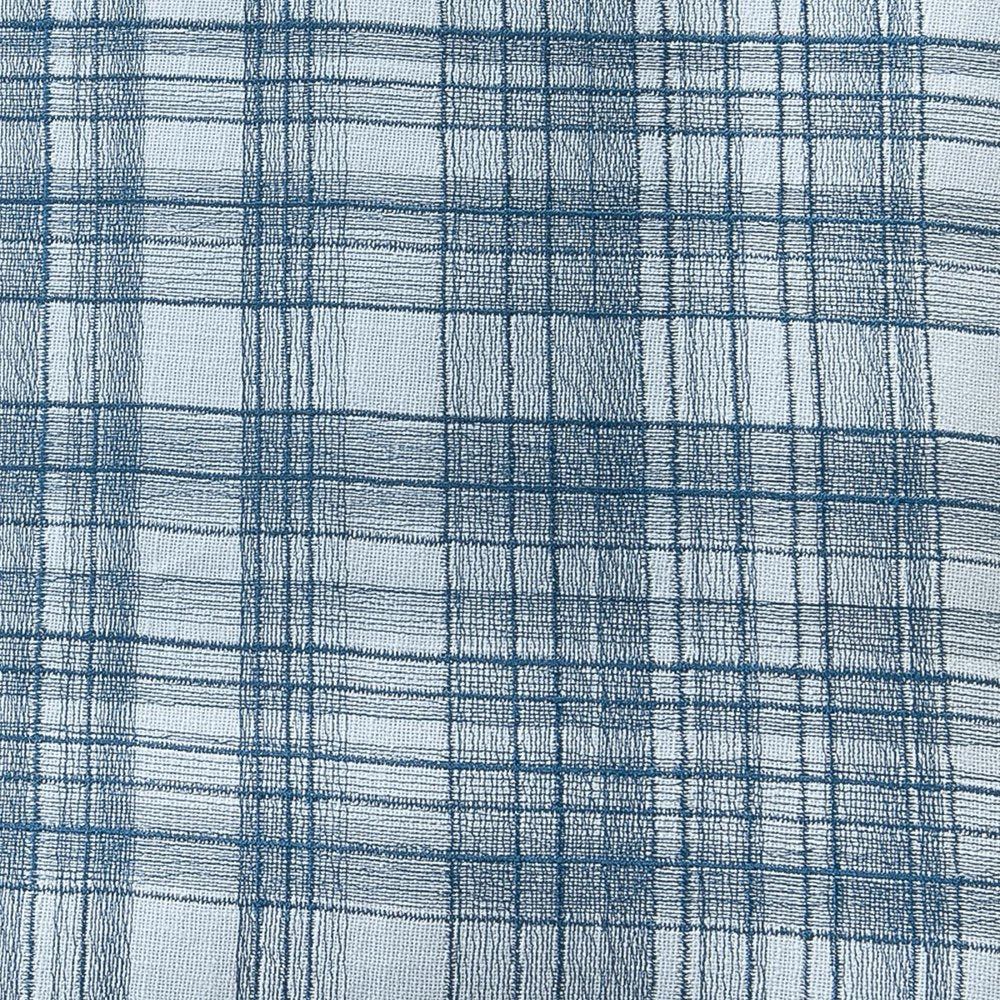 24" Ivory Check Cotton Blend Throw Pillow With Embroidery