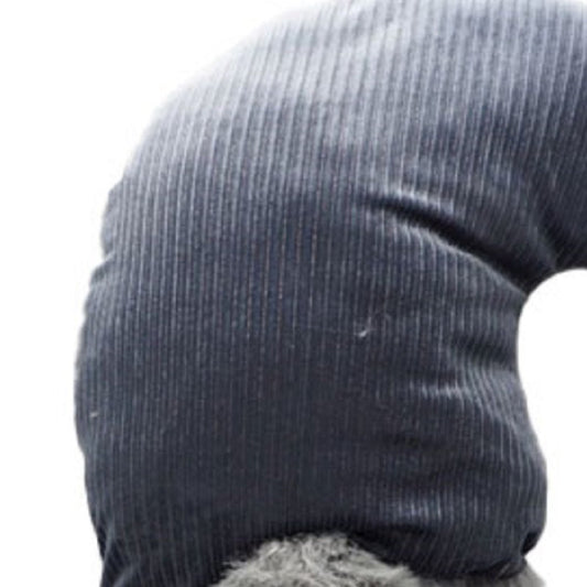 24" Blue White And Gray Fabric Christmas Standing Gnome