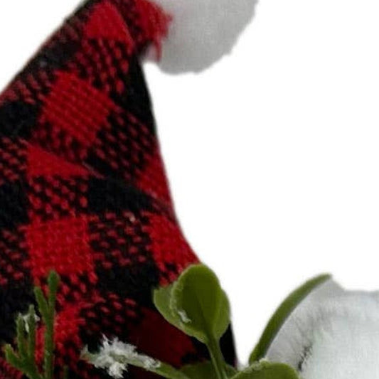 13" Brown White And Red Straw Fox Christmas Figurine