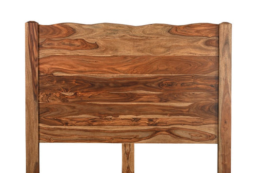 Brown Live Edge Solid Wood Queen Bed Frame