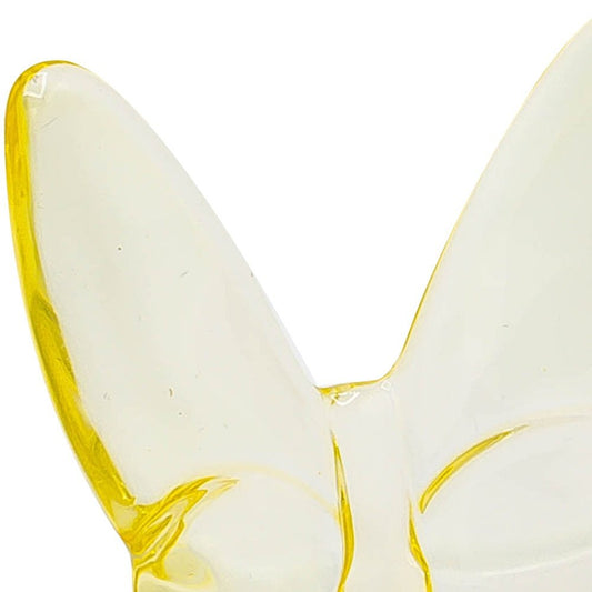 3" Light Yellow Crystal Butterfly Figurine Tabletop Sculpture