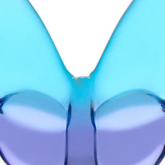 3" Blue and Purple Crystal Butterfly Figurine Tabletop Sculpture