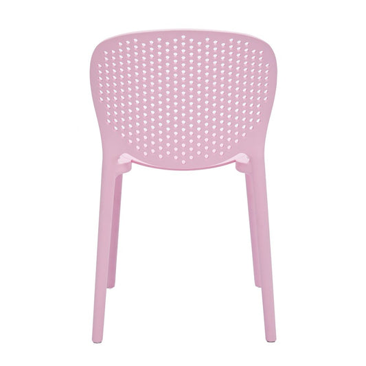 Set Of Four Pink Heavy Duty Plastic Juvenile Chairs