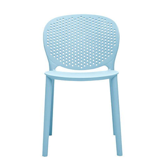 Set Of Four Aqua Blue Heavy Duty Plastic Juvenile Chairs