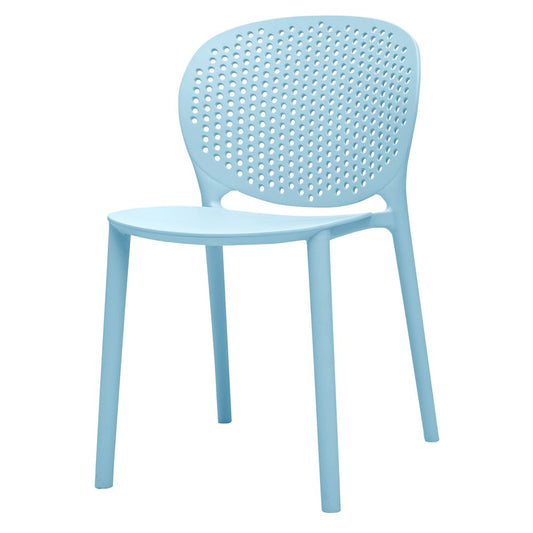 Set Of Four Aqua Blue Heavy Duty Plastic Juvenile Chairs