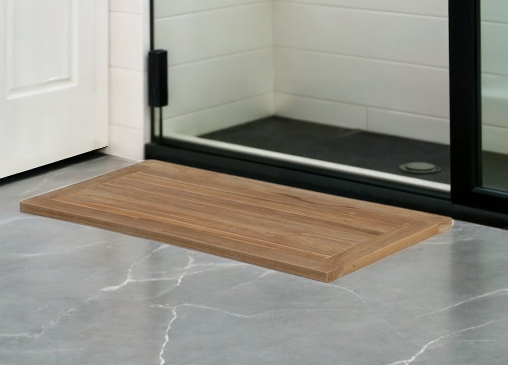Natural Teak 39" Shower Mat