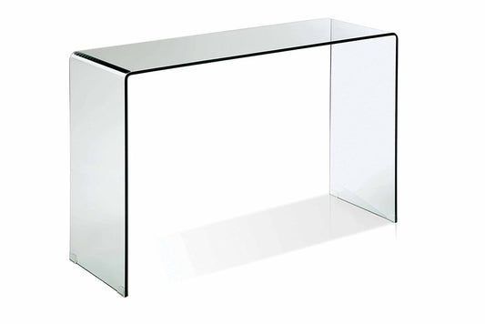 47" Clear Glass Block Console Table