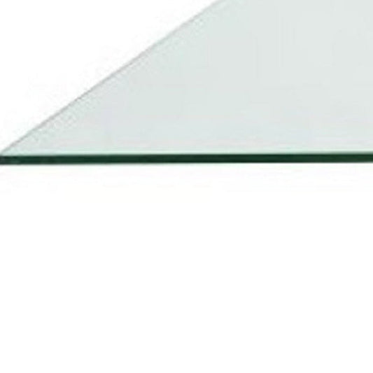 60" Clear and Gold Glass and Metal Cross Leg Base Square Dining Table