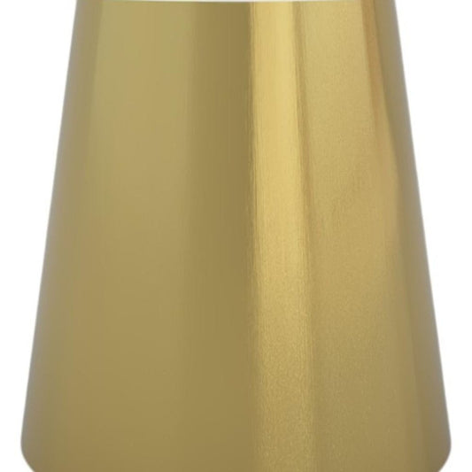 54" Gray White and Gold Marble and Metal Pedestal Base Round Top Dining Table