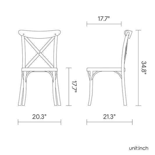 Set of Two White Heavy Duty Plastic Outdoor Stacking Dining Chairs