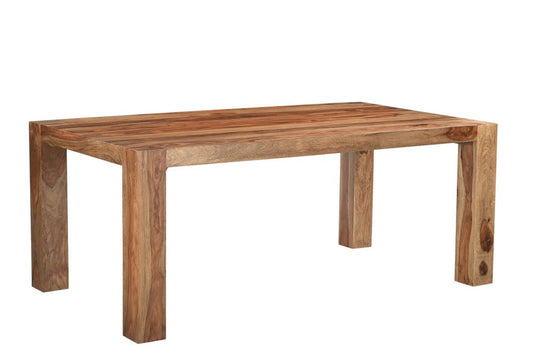 75" Brown Solid Wood Dining Table