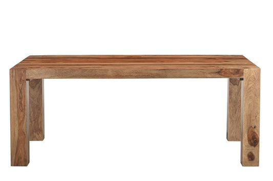 75" Brown Solid Wood Dining Table