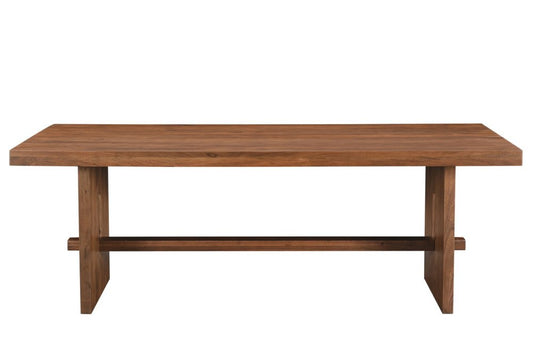 86" Brown Wood Trestle Base Dining Table