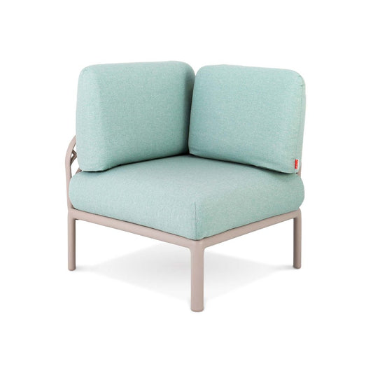 31" Sea Green Heavy Duty Plastic Outdoor Modular with Sea Green Cushion