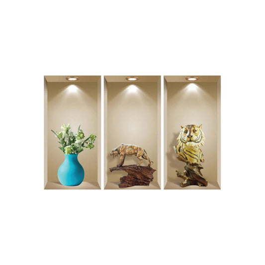 Set of Three Aba Faux Niche 3D Peel and Stick Wall Decals
