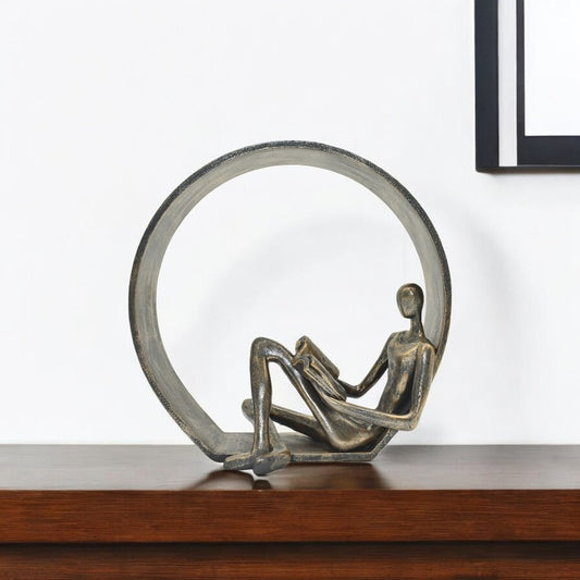 7" Pewter Resin Man Tabletop Sculpture