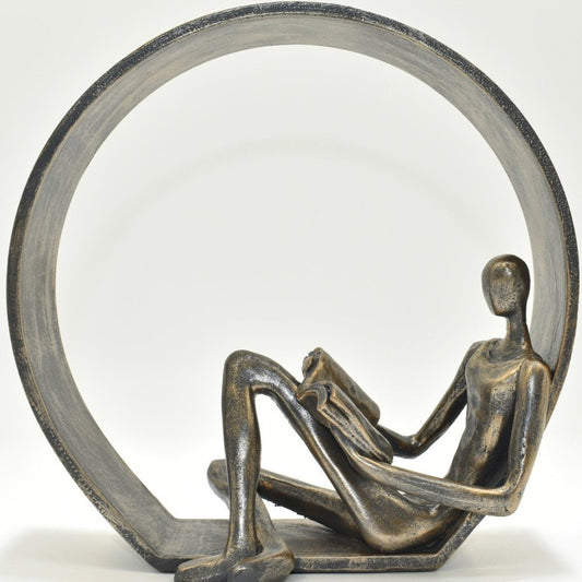 7" Pewter Resin Man Tabletop Sculpture