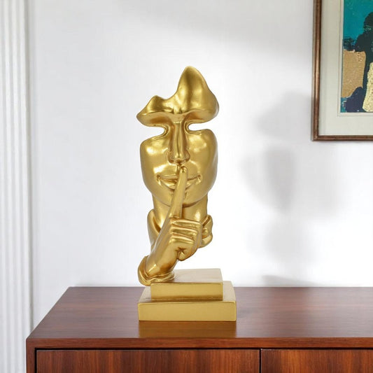 8" Gold Resin Tabletop Sculpture