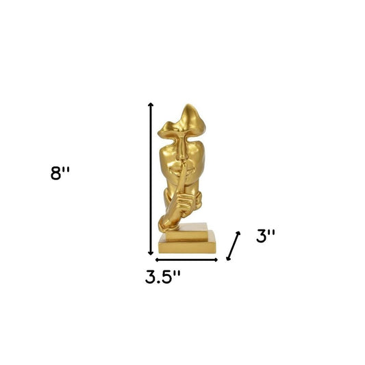 8" Gold Resin Tabletop Sculpture