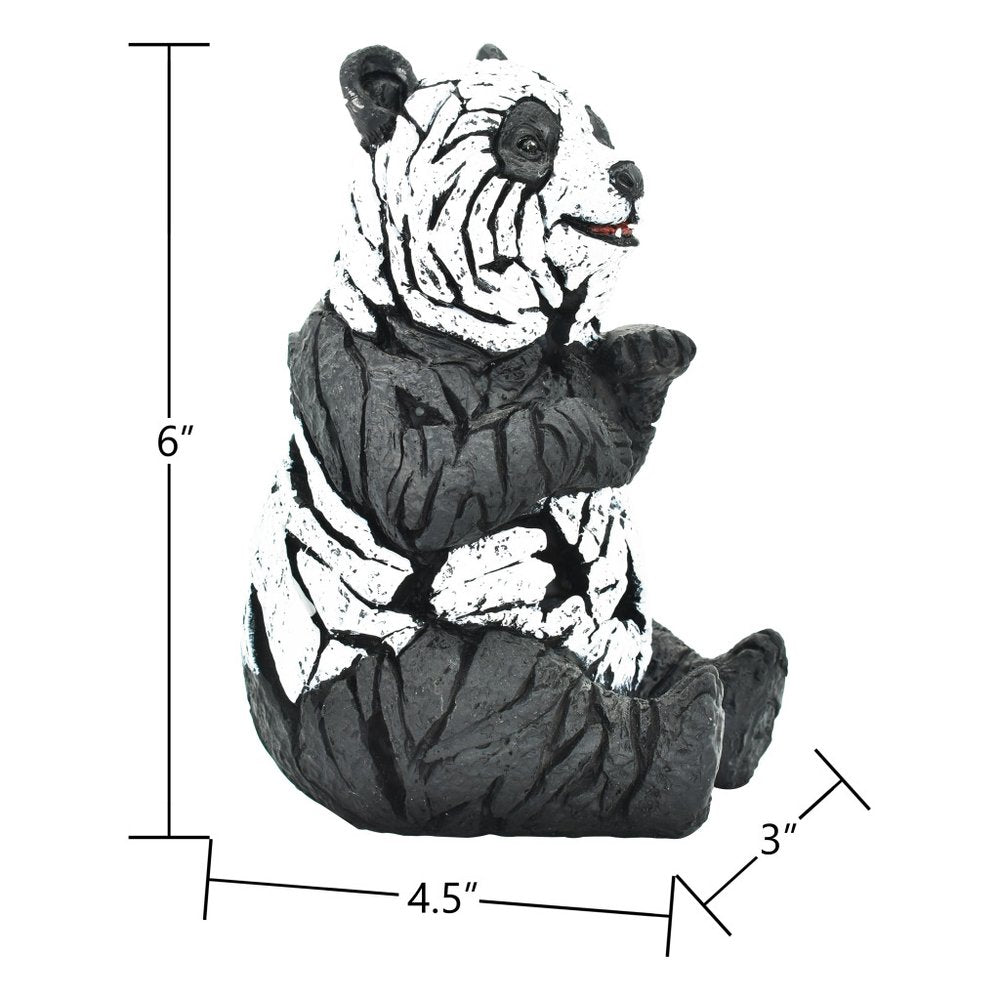 6" Black And White Resin Panda Tabletop Sculpture