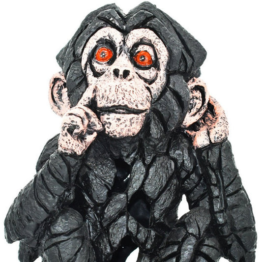 6" Brown Pink And Red Resin Monkey Tabletop Sculpture