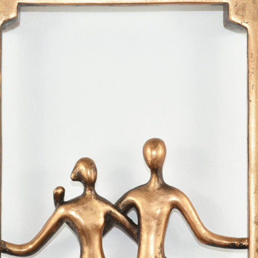 7" Bronze Resin People Tabletop Sculpture