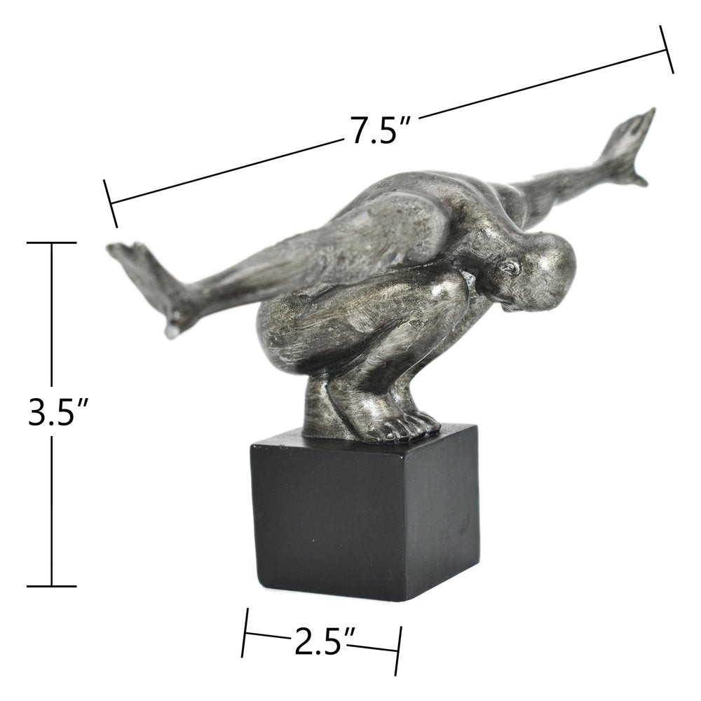 4" Pewter Resin Man Tabletop Sculpture