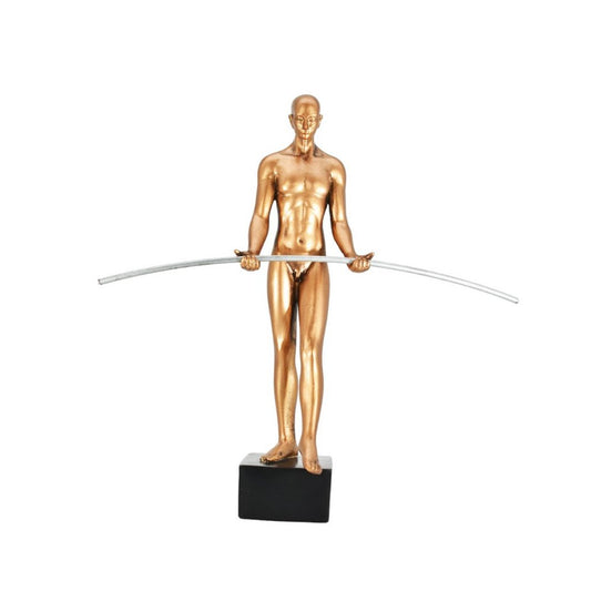 8" Bronze Resin Man Tabletop Sculpture