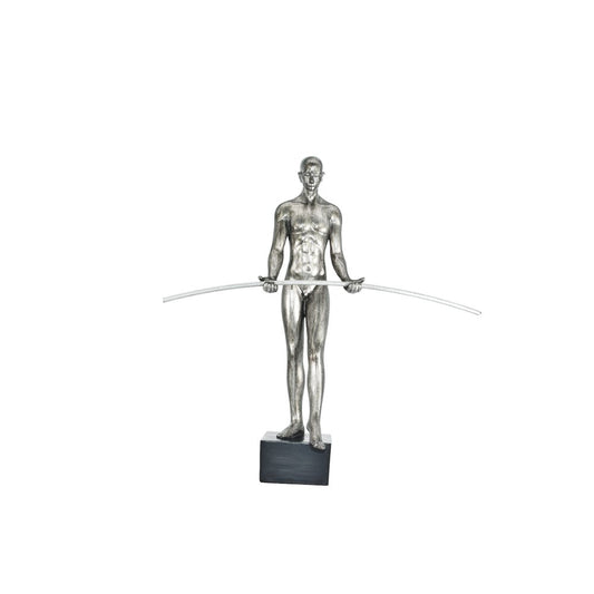8" Pewter Resin Man Tabletop Sculpture