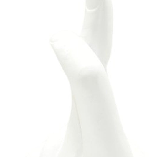 6" White Resin Hand Tabletop Sculpture