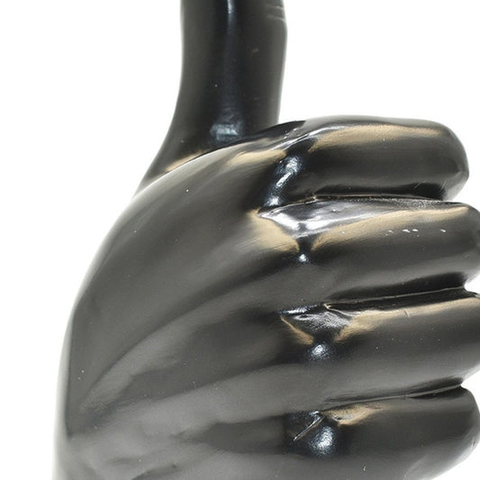 Set of Three Black Resin Hand Tabletop Sculpture