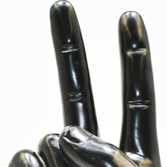 6" Black Resin Hand Tabletop Sculpture