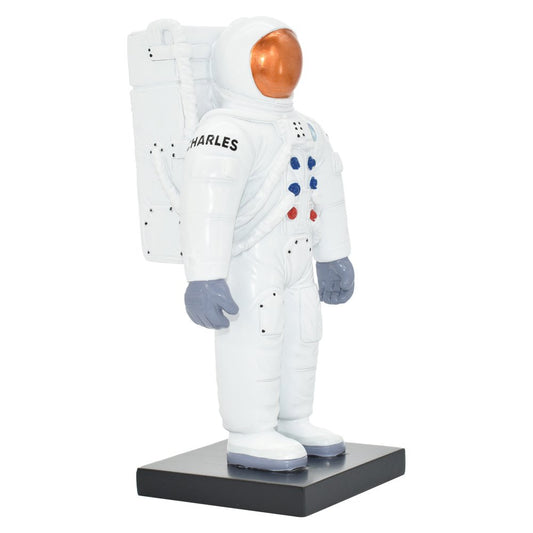 6" White Resin USA Astronaut Tabletop Sculpture