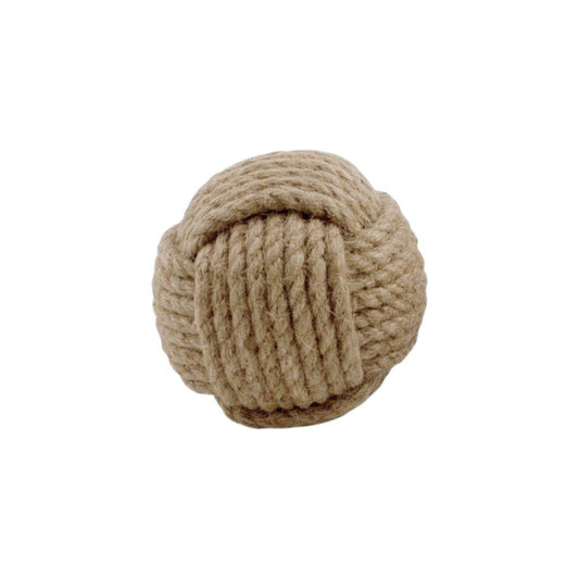 Set of Two Natural Jute Decorative Orb Tabletop Sculpture