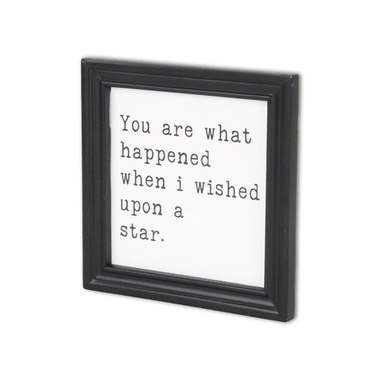 When I wished Upon A Star Black Framed Print Wall Art