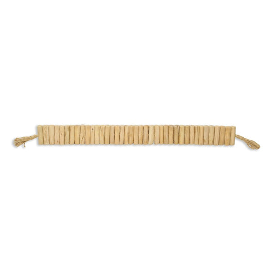40" Brown Wood Rods And Rope Decorative Tassel