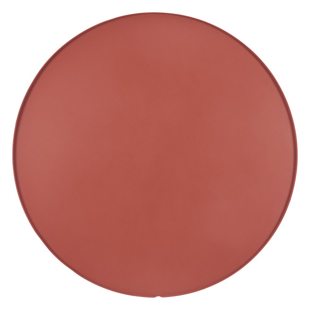 19" Brown Aluminum Round Drum End Table