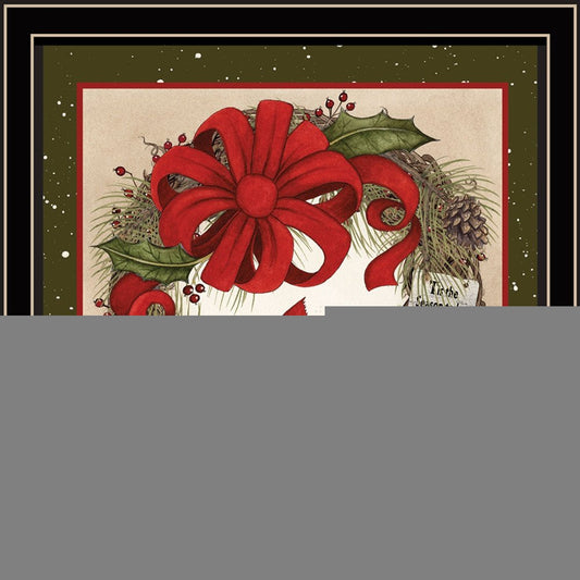 Cardinal Wreath Black Framed Wall Art