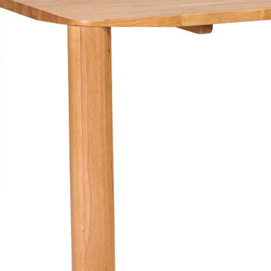 79" Natural Solid Wood Dining Table