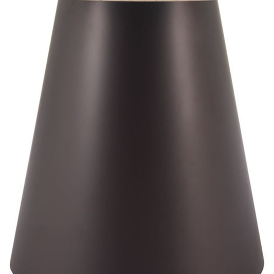 48" Beige and Black Wood and Steel Faux Terrazzo Round Top Dining Table