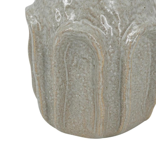 8" Sage And Gray Textural Ceramic Table Vase