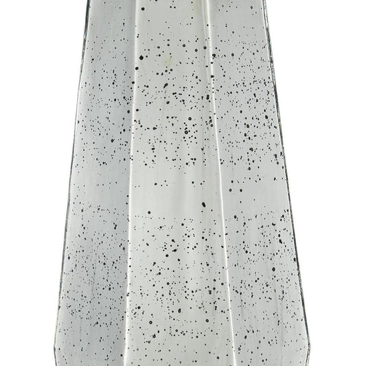 20" Silver Cylinder Glass Table Vase